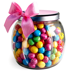 Candy Jar With Flowers PNG Qeh