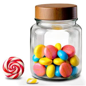 Candy Jar With Stripes PNG 06292024 PNG