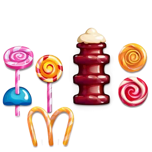 Candy Land Board Game Elements PNG 06202024 PNG