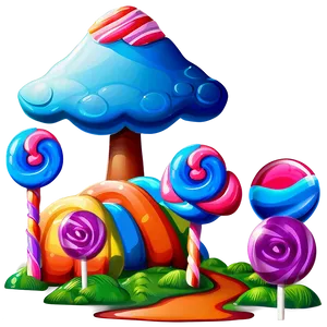 Candy Land Fantasy Landscape PNG 06202024