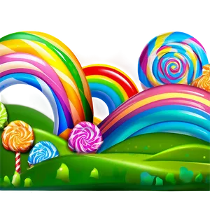 Candy Land Fantasy Landscape Png 64 PNG image