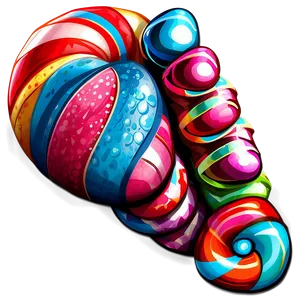 Candy Land Festive Decorations Png Pql PNG image