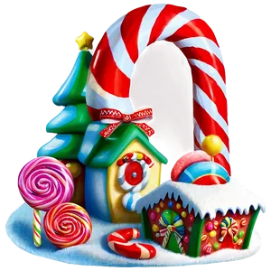 Candy Land Holiday Theme Png Fqm PNG image