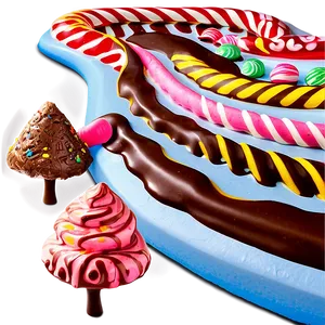Candyland Chocolate River PNG Nhy16 PNG