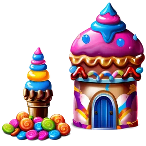 Candyland Confectionery Castle PNG 06202024