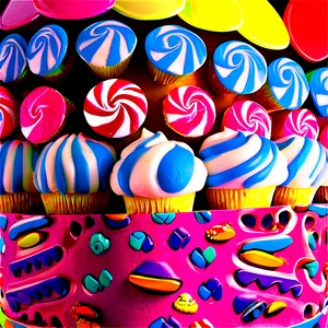 Candyland Cupcake Tower Png Arx5 PNG image