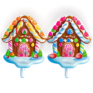 Candyland Gingerbread House PNG 13