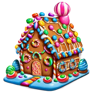 Candyland Gingerbread House Png Eiw PNG image