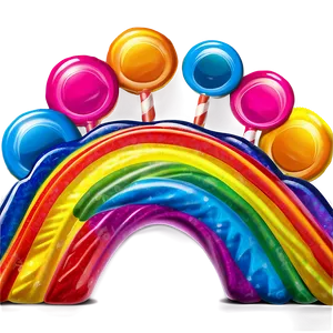 Candyland Rainbow Candy Road PNG 79