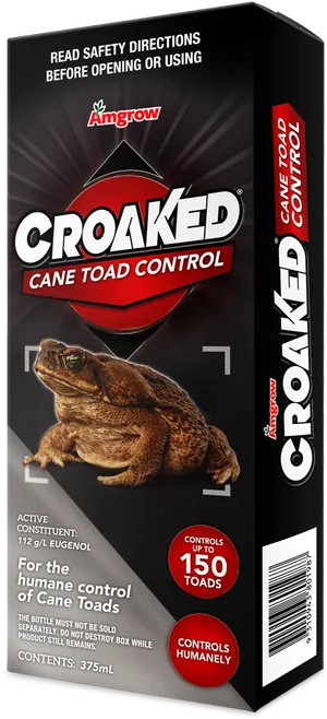 Cane Toad Control Product Packaging PNG image