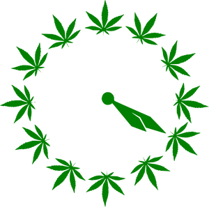 Cannabis Clock Graphic PNG image