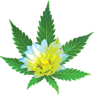 Cannabis Flower Hybrid Artwork PNG image