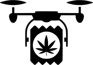 Cannabis Leaf Drone Icon