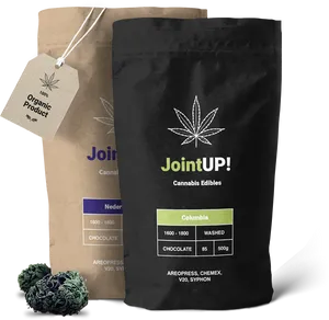 Cannabis Product Packagingand Buds PNG image