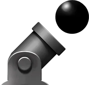 Cannonand Cannonball Graphic PNG image