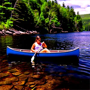 Canoeing On Maine's Lakes PNG 06202024