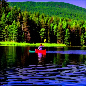 Canoeing On Maine's Lakes PNG 75