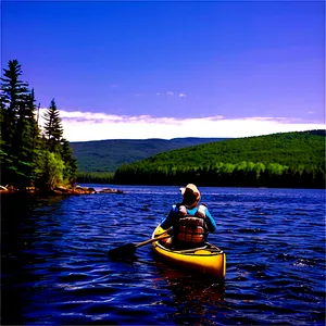 Canoeing On Maine's Lakes PNG Ewt