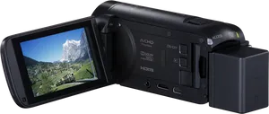 Canon Camcorderwith Flip Screen PNG image