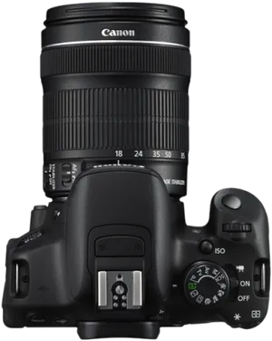 Canon D S L R Camerawith Zoom Lens PNG image