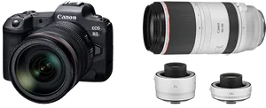 Canon E O S R5and Lens Accessories PNG image