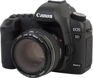 Canon E O S5 D Mark I Iwith Lens PNG image