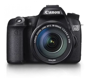 Canon E O S70 D D S L R Camera PNG image