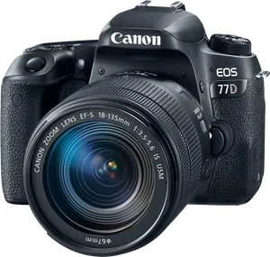 Canon E O S77 D D S L R Camera PNG image