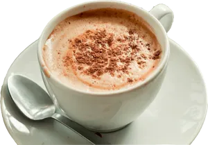 Cappuccino Cupwith Cinnamon Sprinkle PNG image