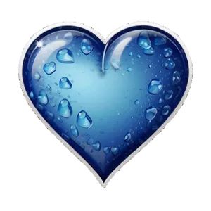 Capri Blue Heart Emoji PNG Xsy PNG