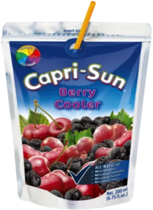 Capri Sun Berry Cooler Pouch PNG image