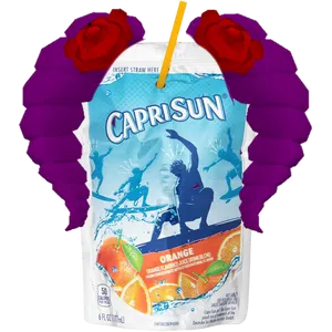 Capri Sun Orange Flavor Pouch PNG image