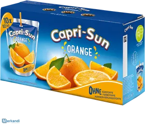 Capri Sun Orange Pack Image PNG image