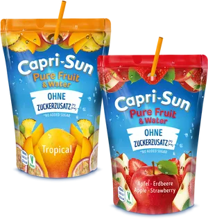 Capri Sun Pure Fruitand Water Flavors PNG
