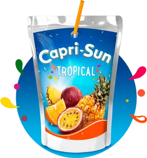 Capri Sun Tropical Flavor Pouch PNG
