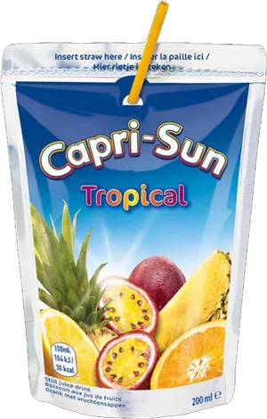 Capri Sun Tropical Flavor Pouch PNG
