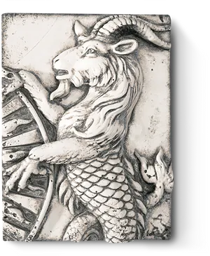 Capricorn Relief Sculpture PNG image