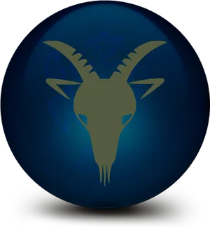 Capricorn Zodiac Symbol Button