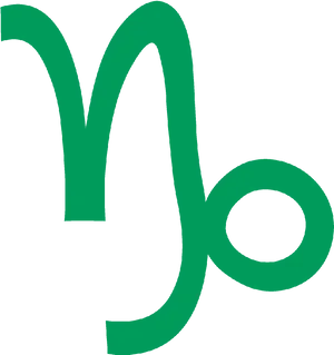Capricorn Zodiac Symbol Green
