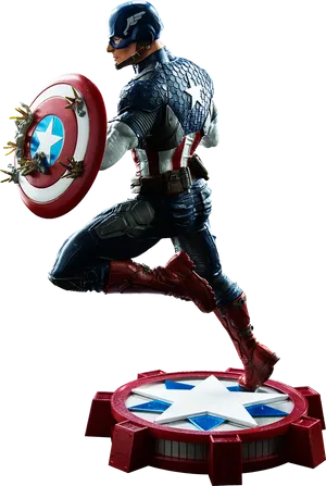 Captain America Action Pose PNG image