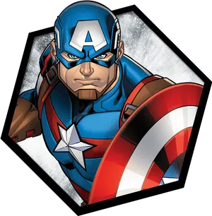 Captain America Animated Heroism PNG image