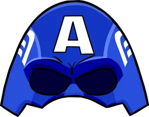 Captain America Helmet Illustration PNG image
