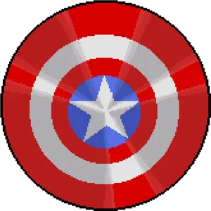 Captain America Shield Pixel Art PNG image