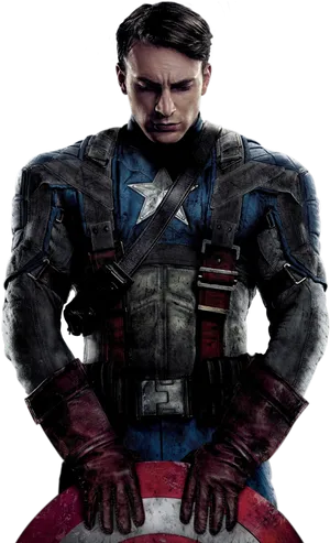 Captain America Solemn Pose PNG image