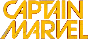 Captain Marvel Logo Distressed Design PNG image