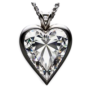 Captivating Diamond Heart Adornment PNG Cog PNG