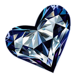 Captivating Diamond Heart Adornment PNG Eer44 PNG
