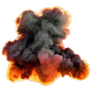 Captivating Orange Smoke PNG Dhm