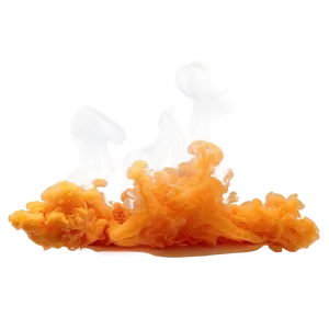 Captivating Orange Smoke PNG Uyg