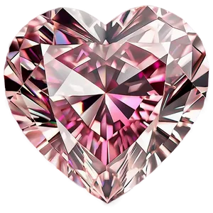 Captivating Pink Heart Diamond Image PNG Hoh55 PNG